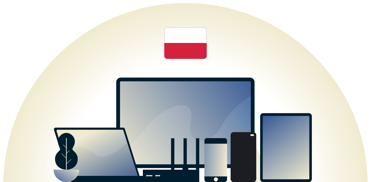 Polski VPN chroniący r&oacute;żnorodne urządzenia.